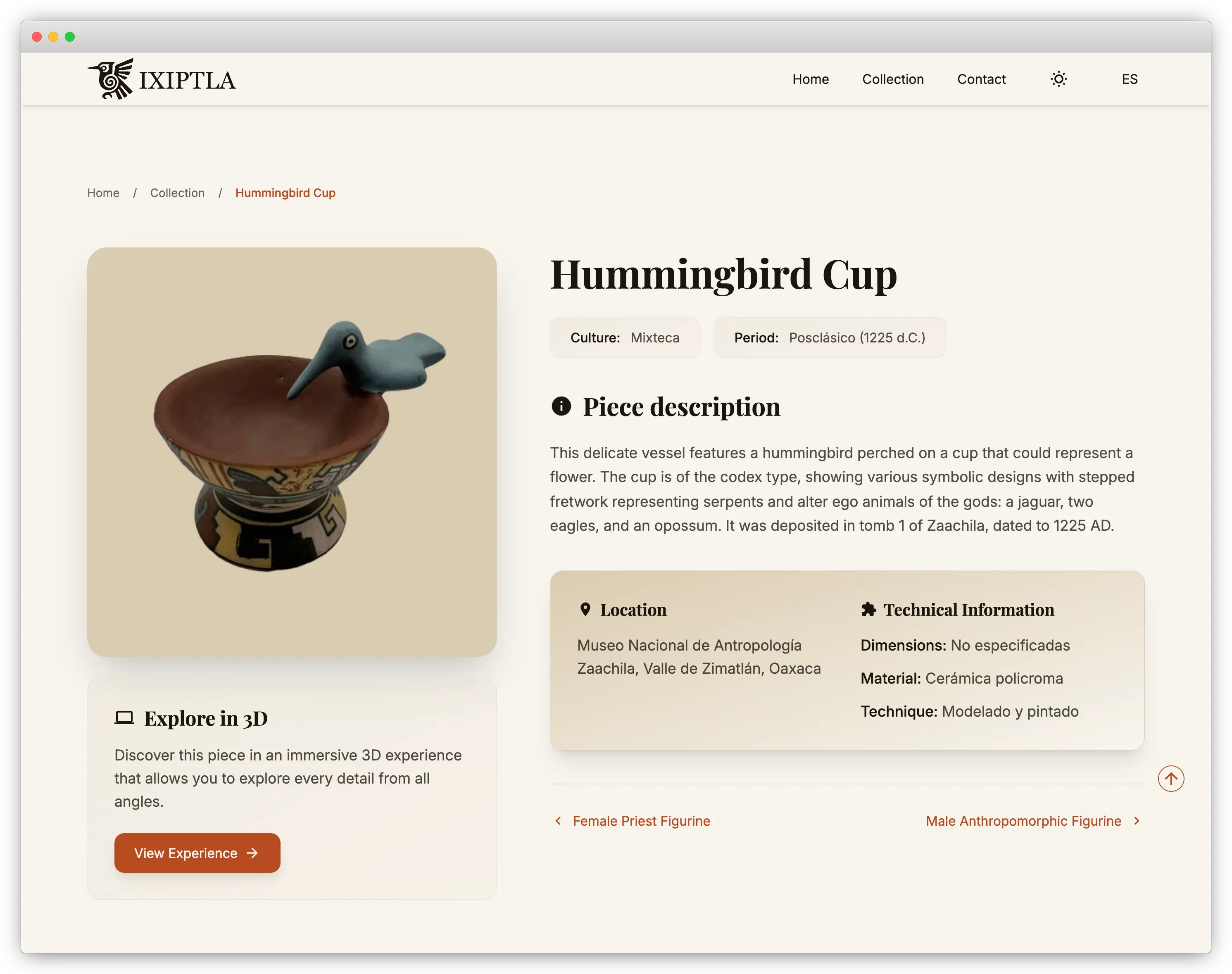 Ixiptla - Archaeological Replicas Showcase - View 4
